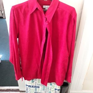 Red button down